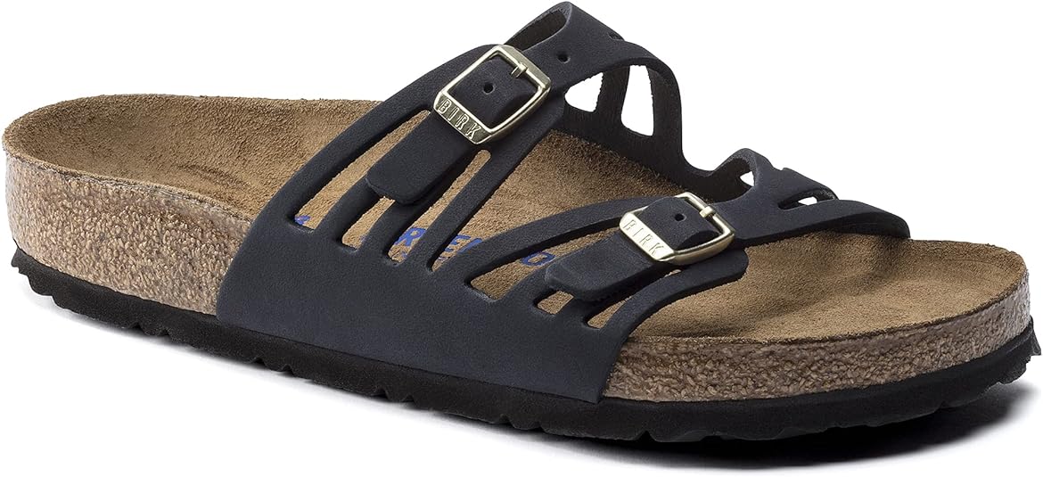 Birkenstock Granada Soft Footbed Midnight Nubuck 40 R EU 9-9.5 Women7-7.5 Men