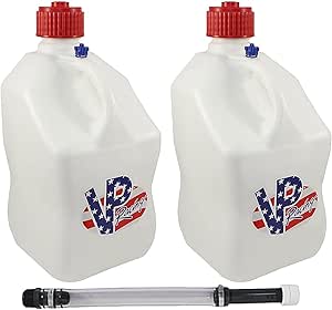 VP Racing Fuels 5-Gallon Square Motorsport Utility Container Patriotic with 14" Standard Hose (2 Pack)