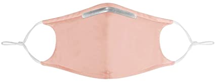 Inspire Masks Reusable Face Mask with PM 2.5 Filters -Designer Washable Double-Layer Poly/Cotton Mask with 4 Replaceable Carbon Filters Included and Adjustable Elastic Ear Strap (Pink)