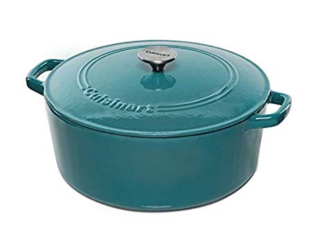 Cuisinart Cast Iron Casserole Dutch Oven, Teal, 7 Quart