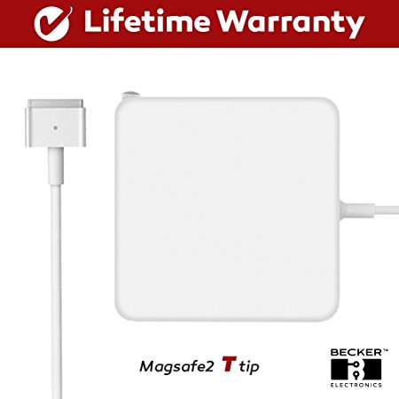 Macbook Pro Charger, 60W Power Adapter Magsafe 2 Style Connector - BECKER ™ - Replacement Charger Compatible with 45W for Apple Mac Book Pro 11 inch / 13 inch / 15 inch (60W Mag2)