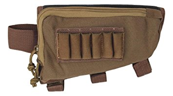 Rifle Stock Pack | Cheek Pad | Buttstock Ammo Holder | Zippered Utility Pouch