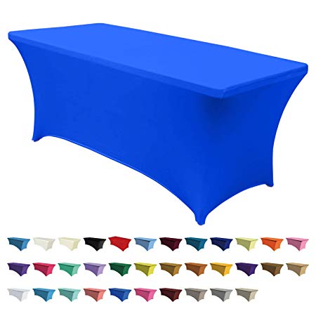 ABCCANOPY 30  Colors Spandex Table Cover 6 ft. Fitted Polyester Tablecloth Stretch Spandex Tablecover-Table Toppers