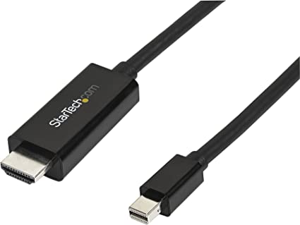 StarTech.com 10ft (3m) Mini DisplayPort to HDMI Cable - 4K 30Hz Video - mDP to HDMI Adapter Cable - Mini DP or Thunderbolt 1/2 Mac/PC to HDMI Monitor/Display - mDP to HDMI Converter Cord (MDP2HDMM3MB)