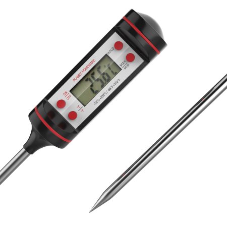 Planet Homeware Cooking Thermometer - Best Instant Fast Read Probe - Digital Thermometer For All Food, BBQ, Liquid, Grill - Satisfaction Guaranteed
