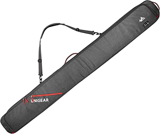 Unigear SKI-Mogul Ski Bag, 360° Fully Padded Protection, Water-Resistant and Durable up to 192cm for Snow Air Travel Transport