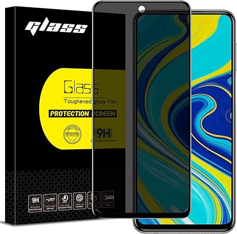 Anbzsign [2 Pack] Xiaomi Redmi Note 9S / Note 9 Pro/Note 9 Pro 5G (6.67") (2020) Privacy Screen Protector, [Full Coverage] [Case Friendly] Anti-Spy 9H Hardness Tempered Glass