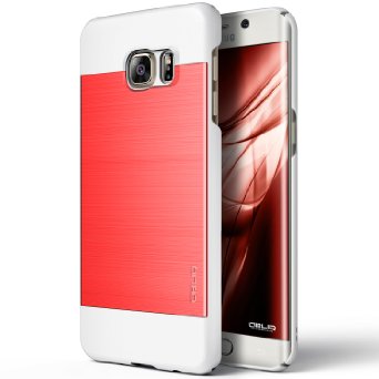 Galaxy S6 Edge Plus Case, OBLIQ [Slim Meta][Scarlet Red/White] - Stylish Thin Slim Fit Bumper Metallic All Around Protection Hybrid Cover for Galaxy S6 Edge
