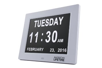 Day Clock - The Original Impaired Vision Digital Clock with Alarm Function and Battery Backup