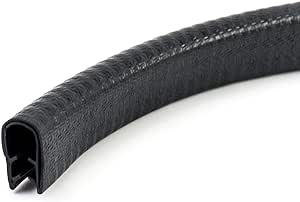 QWORK 20 Feet EPDM Rubber Edge Trim Seal Strip, Fits Edge 1/16" to 1/8"