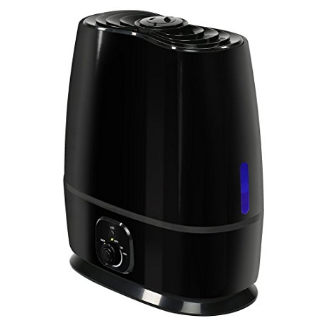 Everlasting Comfort Ultrasonic Humidifier (6L) -Essential Oil Tray, High Mist Output, Adjustable Knob and 360 Deg. Nozzles. Ultra Quiet, Auto Shut Off, Night Light, Large Capacity Vaporizer