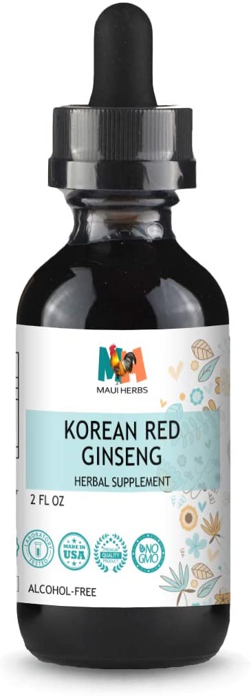 Ginseng Tincture Alcohol-Free Liquid Extract, Korean Red Ginseng Root (Panax Ginseng) 2 fl oz