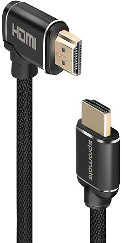HDMI Cable, Fast 90 Degree Right Angle 4K HDMI 3M Cable with 3D Video Support and 24K Gold Plated Connectors for HDTV, Projectors, Computers, LED TVs and Games Consoles
