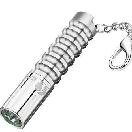 LUMINTOP WORM Mini LED Flashlight Keychain 110lm 3 Modes, Waterproof, 2.64" and 0.42oz Super Bright Pocket Size Tiny Light, Best Cool Unique Gift Idea For Love Men Women or Kid (Nickel-plated Silver)