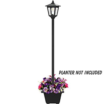 68'' Solar Lamp Post Lights Outdoor, Solar Powered Vintage Street Lights for Lawn, Pathway, Driveway, Front/Back Door, Planter Not Included