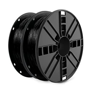 Black PLA 3D Printer Filament 1.75mm, PLA Filament Bundl, Dimensional Accuracy  /- 0.02mm, 1kg Spool(2.2lbs) x 2, NovaMaker PLA Black 2 Pack