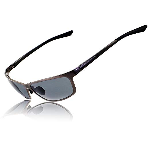 Ronsou Men's Retangular Polarized Sunglasses UV400 Eyewear Glasses For Driving Fishing Outdoor