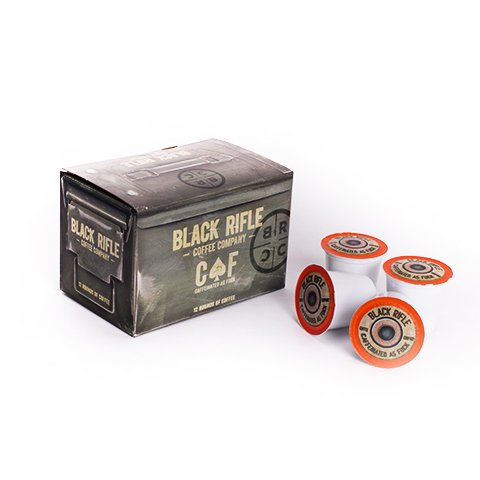 Black Rifle Coffee Company CAF Caffeinated AF Single Serve Capsules, for Keurig K-Cup Brewers (12 Count)