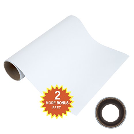 Angel Crafts 12" by 8' WHITE Self Adhesive Vinyl Roll with THICK CORE for BEST Cutting Memory - for Cricut, Cameo, Craft Cutters, Printers, Letters, Decals. Use with Angel Craft Transfer Paper
