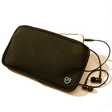 SYB Horizontal Phone Pouch, Neoprene EMF Protection Sleeve for Cell Phones up to 7” x 3.25"