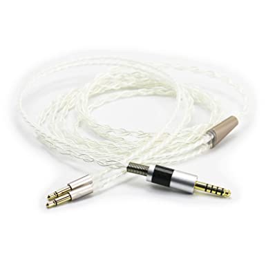 NewFantasia Silver Plated HiFi Cable with 4.4MM Balanced Male Compatible with Denon AH-D600 / AH-D7200 / AH-D7100 / Meze 99 Classics/Focal Elear Headphone and Compatible Sony WM1A, NW-WM1Z, PHA-2A