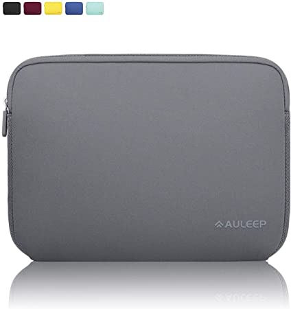 AULEEP 13-14 Inch Laptop Sleeves, Neoprene Notebook Computer Pocket Tablet Carrying Sleeve/Water-Resistant Compatible Laptop Sleeve for Acer/Asus/Dell/Lenovo/HP, Gray