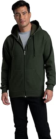 Fruit of the Loom Men's Eversoft Fleece Hoodies, Moisture Wicking & Breathable, Full Zip Hooded Sweatshirt