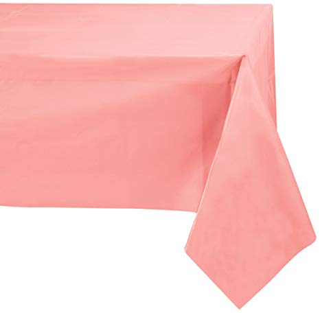 Jubilee 54-Inch-By-108-Inch PEVA Table Cover, 4 Count, Pink