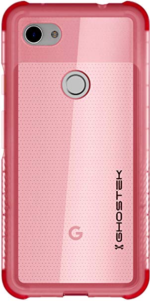 Ghostek Covert Designed for Google Pixel 3a XL Case Clear Slim Silicone Phone Cover Ultra Thin Slim Fit Bumper Hybrid Design with Military Grade Shockproof Heavy Duty Protection Anti-Slip Grip - Rose