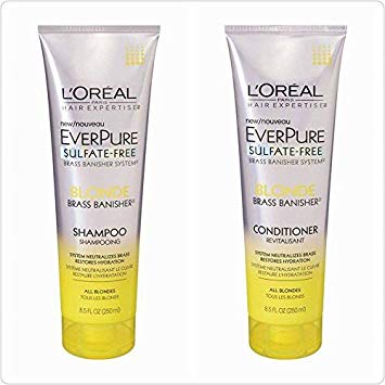 LOreal Paris Hair EverPure Blonde Shampoo and Conditioner 8.5 Ounce Duo