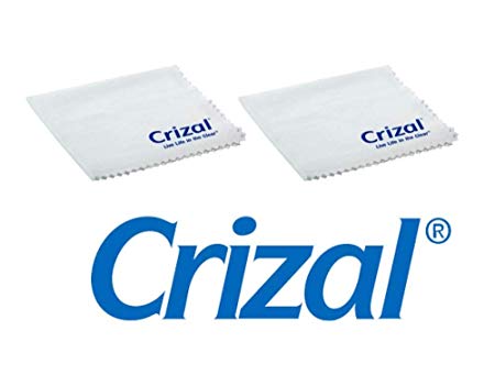 Crizal Lens Cleaning Cloth 2 Pack (6.5"x6.5") Microfiber Cleaning Cloth w/Carry case. for Crizal Anti Reflective Lenses|#1 Best Microfiber Cloth for Cleaning Crizal and All Antireflective Lenses|