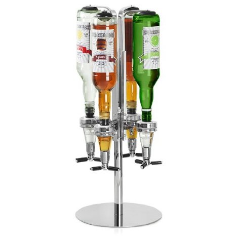 Rotary 4 Bottle Stand - bar@drinkstuff | Rotating Drinks Dispenser, Optics Dispenser for Spirits
