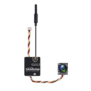 Crazepony AIO Camera,Mini FPV Camera Turbowing 700TVL 120 Degree NTSC/PAL Switchable CMOS Camera with FPV Transmitter 5.8G 48CH 25/200mW Support Telemetry Function for Racing Drone Quadcopter