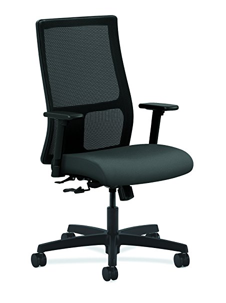 HON Ignition Series Mid-Back Work Chair - Mesh Computer Chair for Office Desk, Iron Ore (HONIW101CU19)