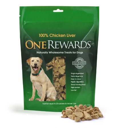 One Rewards Chicken Liver Freeze Dried Dog Treats, 20-Ounce