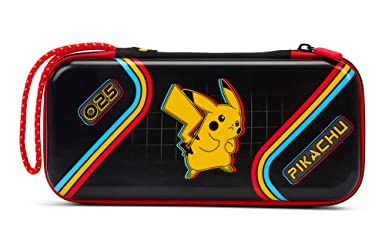 PowerA Slim Travel Pro Case for Nintendo Switch - OLED Model, Nintendo Switch and Nintendo Switch Lite - Pokémon: Pikachu Arcade, Hard Shell, Protective Case, Gaming Case, Console Case