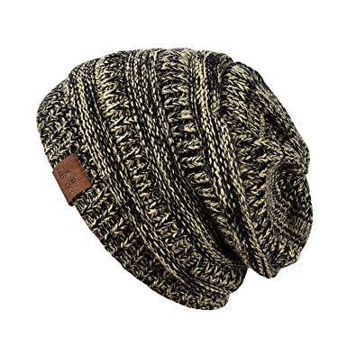 PAGE ONE Winter Warm Trendy Slouchy Chunky Knit Beanie Hat for Women