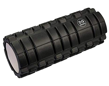 DG SPORTS Point Deep Tissue Massage Foam Roller for Therapy, Black, 24"