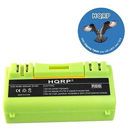 HQRP Green Line APS Battery compatible with iROBOT Scooba 330 / 350 / 380 / 5930 / 5800 / 5900 Series [Vacuum Cleaning Robot] plus HQRP Coaster