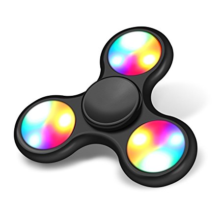 Fidget Spinner, Can Control LED Light Up, Funcorn Toys Glow in The Dark Hand Finger Spinner For Stress Relief ADD, ADHD, Anxiety, and Autism Adult Children Kid