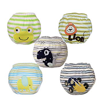 Babyfriend Lovely Baby Boys' Washable 5 Pack Toilet Training Pants Nappy Underwear Cloth Diaper TP5-010