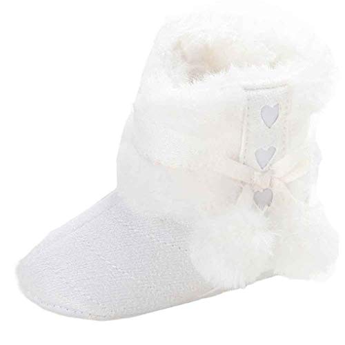 Voberry Baby Toddler Girls Knit Soft Winter Warm Snow Boot Fur Trimmed Pom Pom Boots