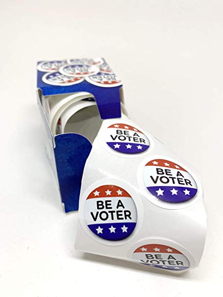 Be a Voter! Political Stickers on a roll! Perfect for Writing Postcards to Your reps or get Out The Vote