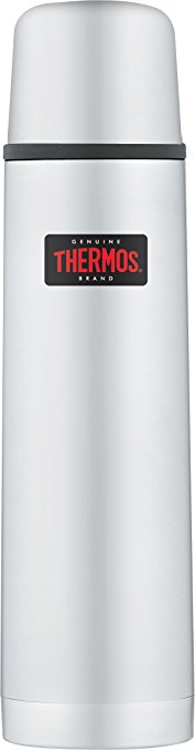 Thermos Light and Compact Stainless Steel Flask - 1.0 L, Stainless Steel