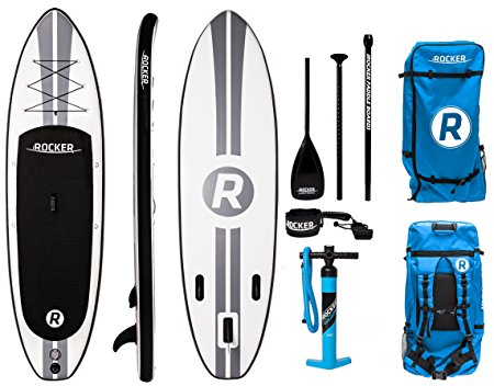 iRocker Inflatable ALL-AROUND Stand Up Paddle Board 10' Long 32" Wide 6" Thick SUP Package