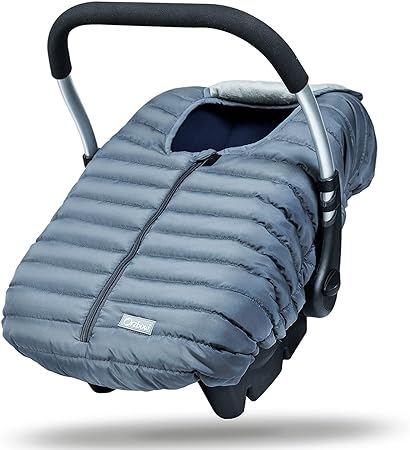 Orzbow Enfant Car Seat Covers - Cocoon Baby Cover for Boys & Girls, Rain & Snow Repellent, Breathable Windproof, Winter Protector, Center Zipper, Universal Fit for Infant Car Seat (0-12M) (Grey)