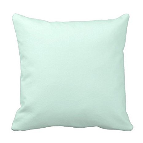 Generic Custom Custom Solid Light Mint Green Color Throw Pillows Cotton Decorative Pillowcase 18inch Throw Pillowcase Cushion Cover Twin Sides