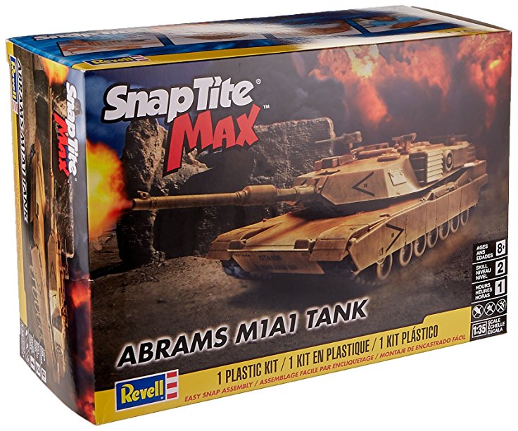 Revell SnapTite Max Abrahms M1A1 Tank Model Kit