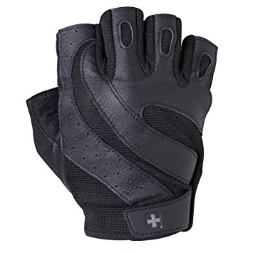 Harbinger Pro Non-Wristwrap Vented Wash & Dry Glove with Padded Leather Palm (Old Style)