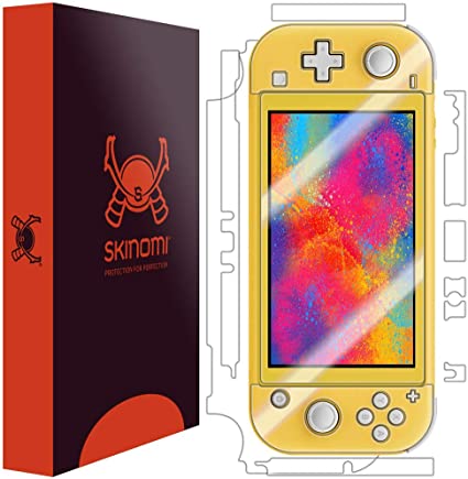 Skinomi Full Body Skin Protector Compatible with Nintendo Switch Lite (5 inch, 2019)(Screen Protector   Back Cover) TechSkin Full Coverage Clear HD Film